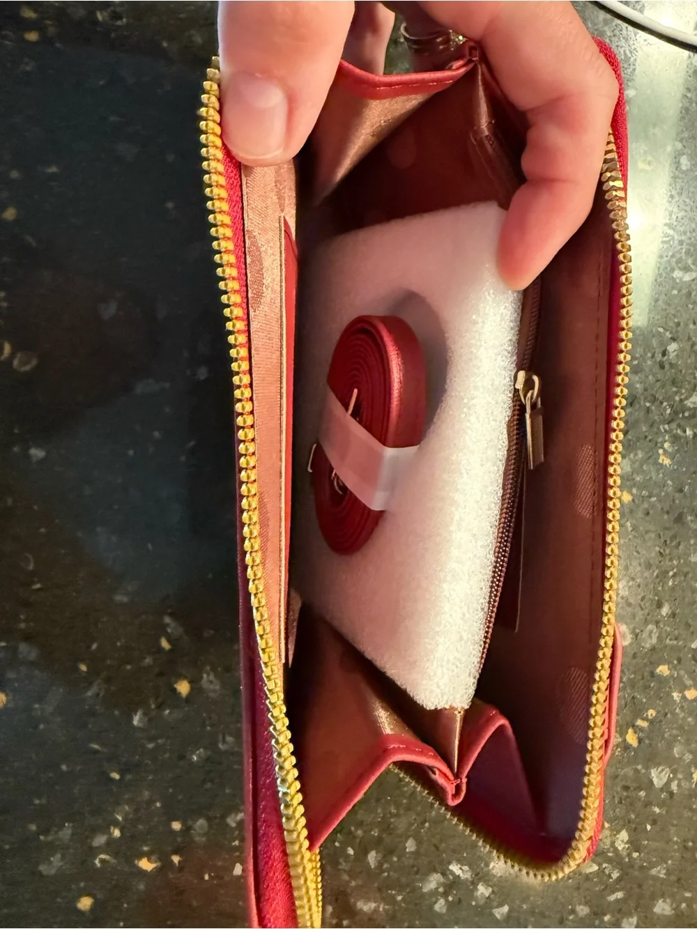 Red Zip Wallet Phone Case with Card Pocket
